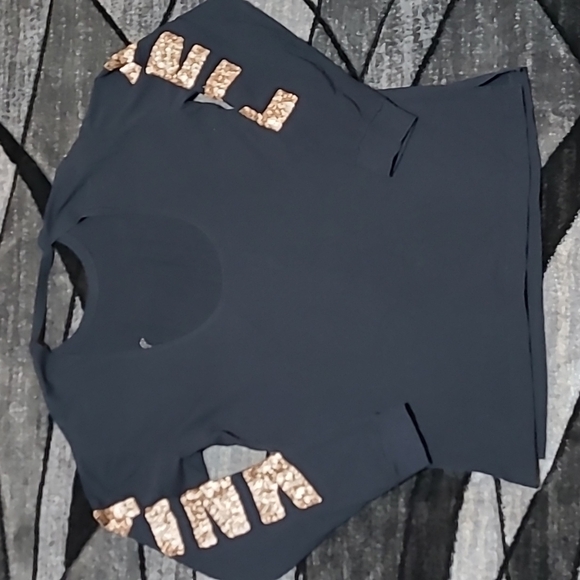 VS PINK BLING SEQUINS Open-Back Long-sleeve Tee Shirt Price Firm - Picture 7 of 10